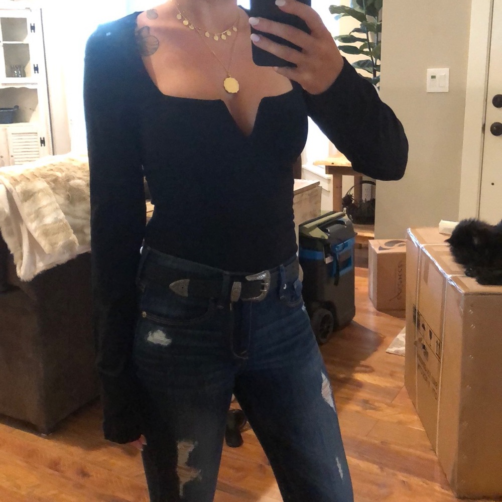 Free People Long Sleeve Body Suit